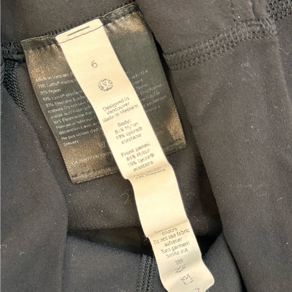 Lululemon Women's Unlimit High Rise 8" Shorts Mesh Black Nulu Sz 6 LW7BMYS - Picture 3 of 5